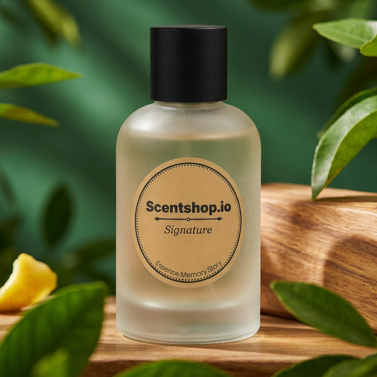 Signature Eau de Parfum 100ml by Scentshop.io, a fresh green and citrus fragrance with musk and sandalwood.